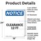 Signmission Clearance 12 Ft, 18 in W x Rectangle, Plastic OS-2PACK-NS-P-1824-V-10663 - alternate 2